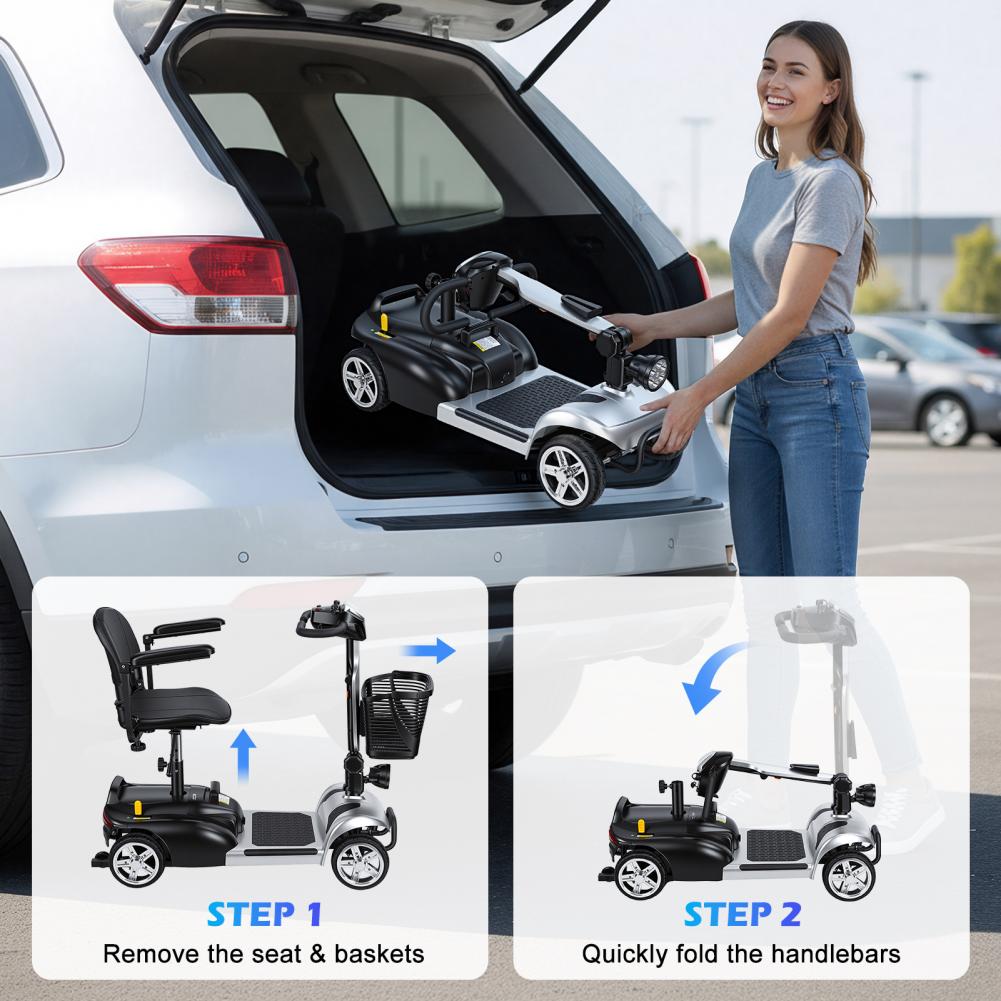 Mobility Scooter with LED Ligh - Electric Scooter Charger recension och pris