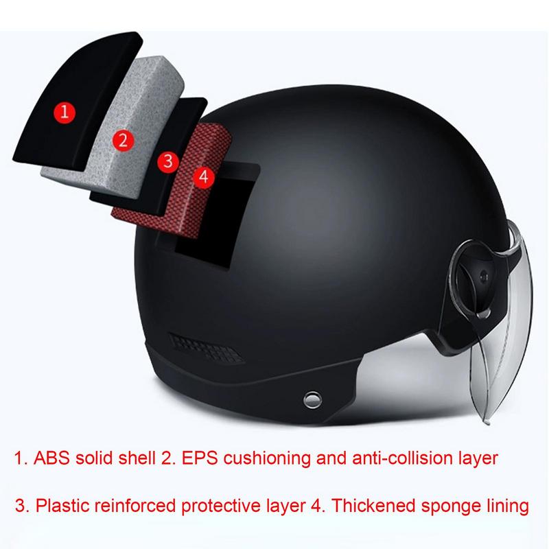 Motorcycle Helmet Jet Style Bi - Scooter Helmet Set recension och pris
