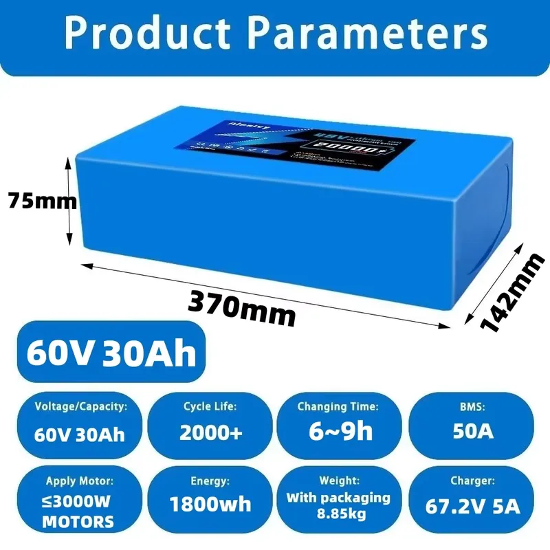  60V 20AH 30AH 21700 Lithium B - 60V 30Ah 21700 Battery Pack recension och pris